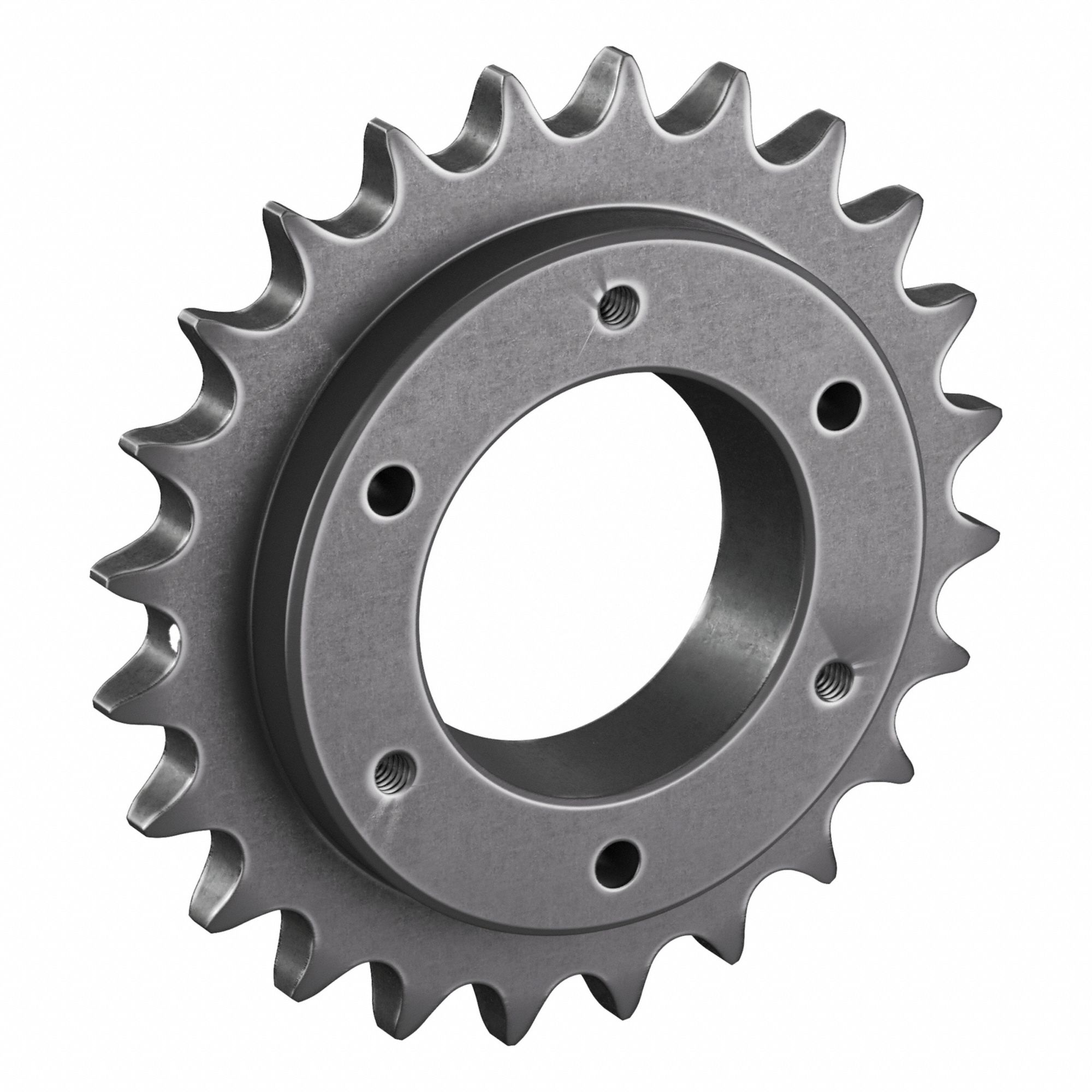 Sprocket: For 50 Chain, 24 Teeth, 4.788 in Pitch Dia, 5.12 in Outside Dia, Steel