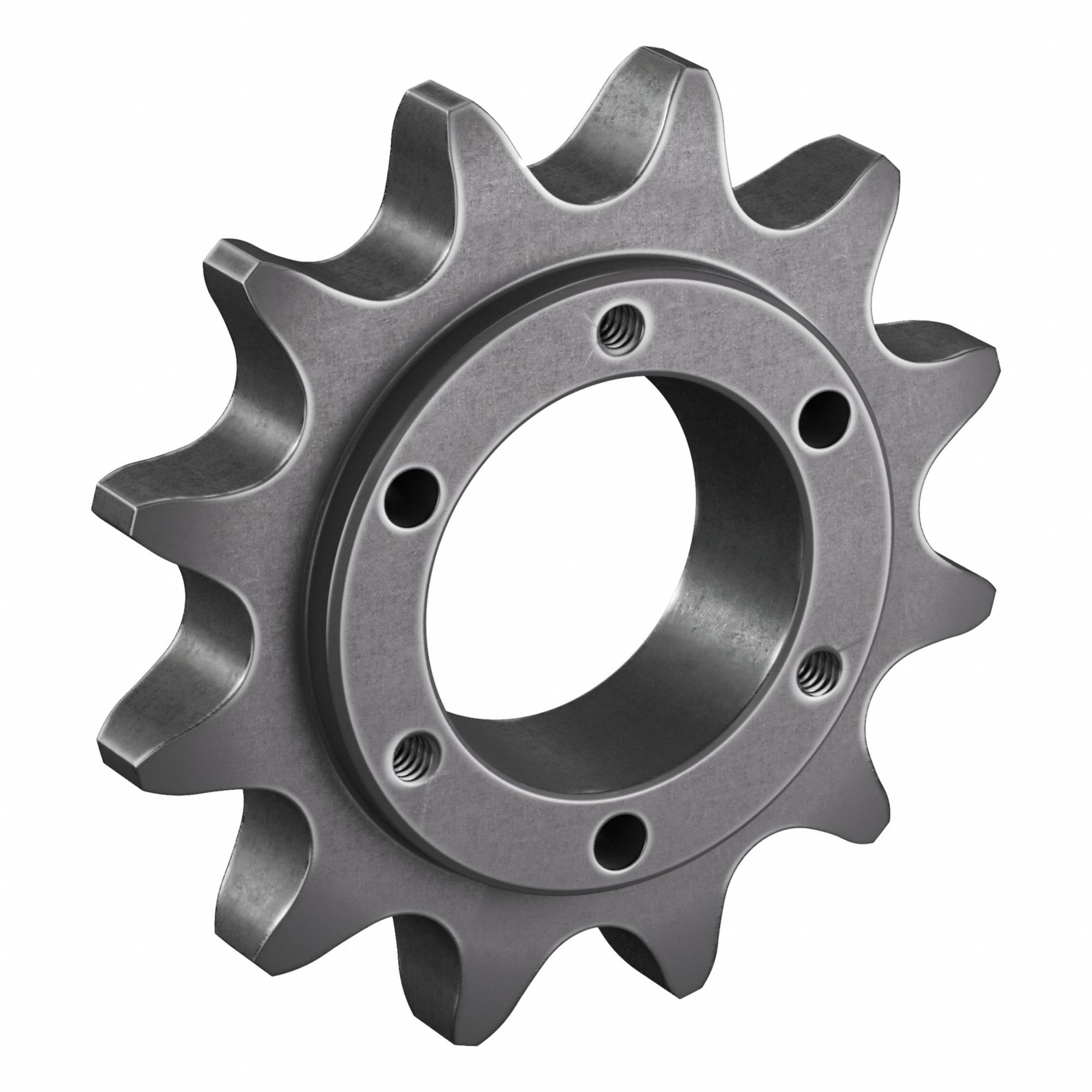 Sprocket: For 60 Chain, 12 Teeth, 2.898 in Pitch Dia, 3.25 in Outside Dia, Steel