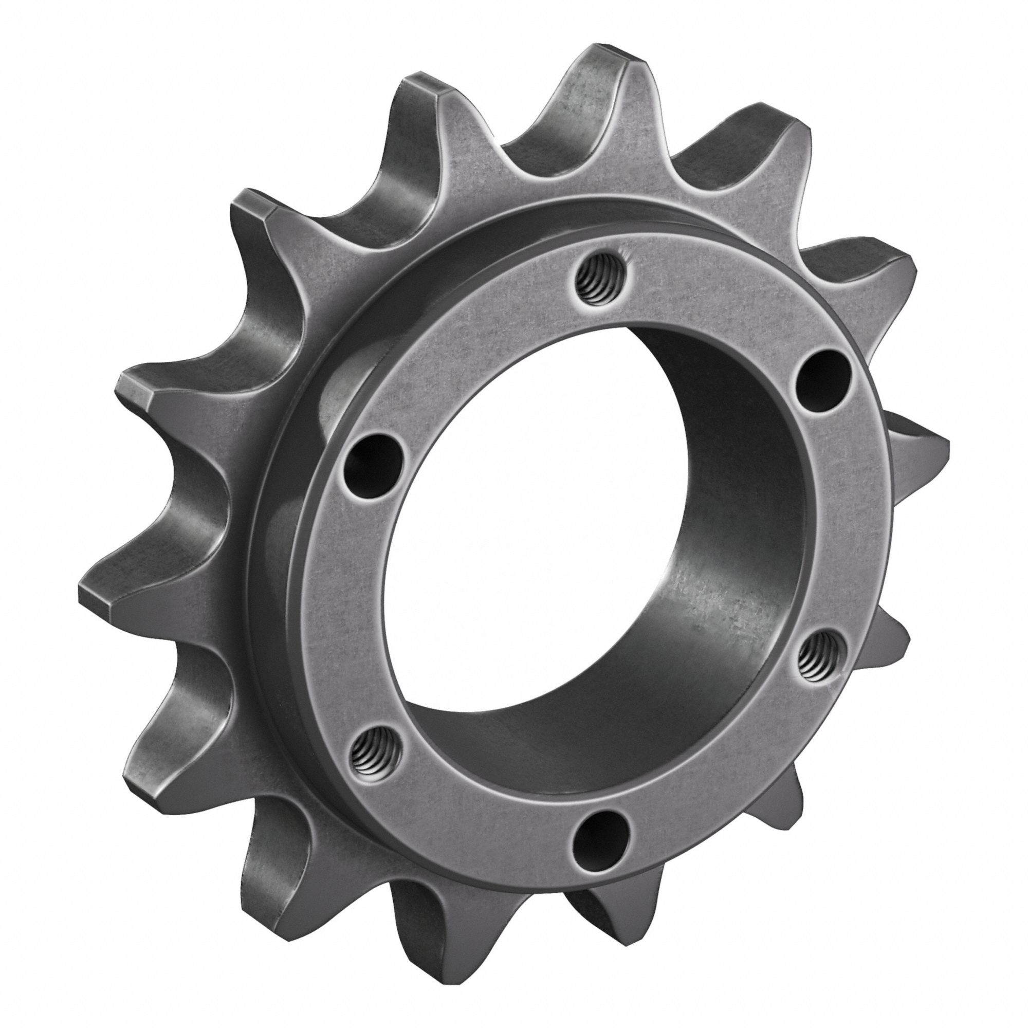Sprocket: For 60 Chain, 14 Teeth, 3.371 in Pitch Dia, 3.74 in Outside Dia, Steel