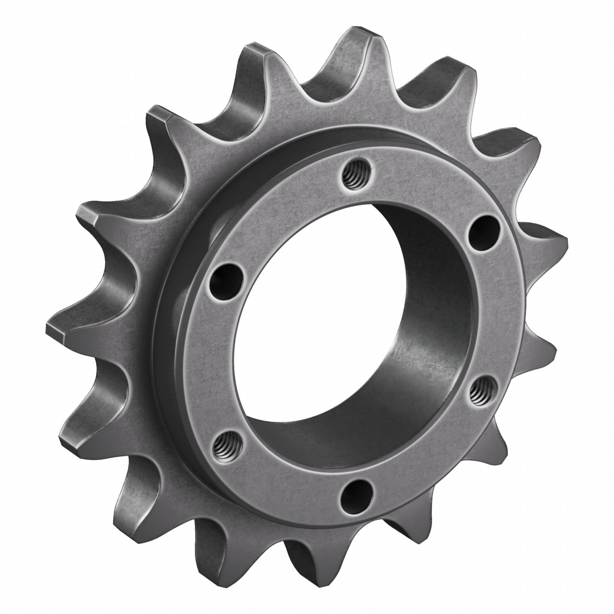 Sprocket: For 60 Chain, 15 Teeth, 3.607 in Pitch Dia, 3.98 in Outside Dia, Steel