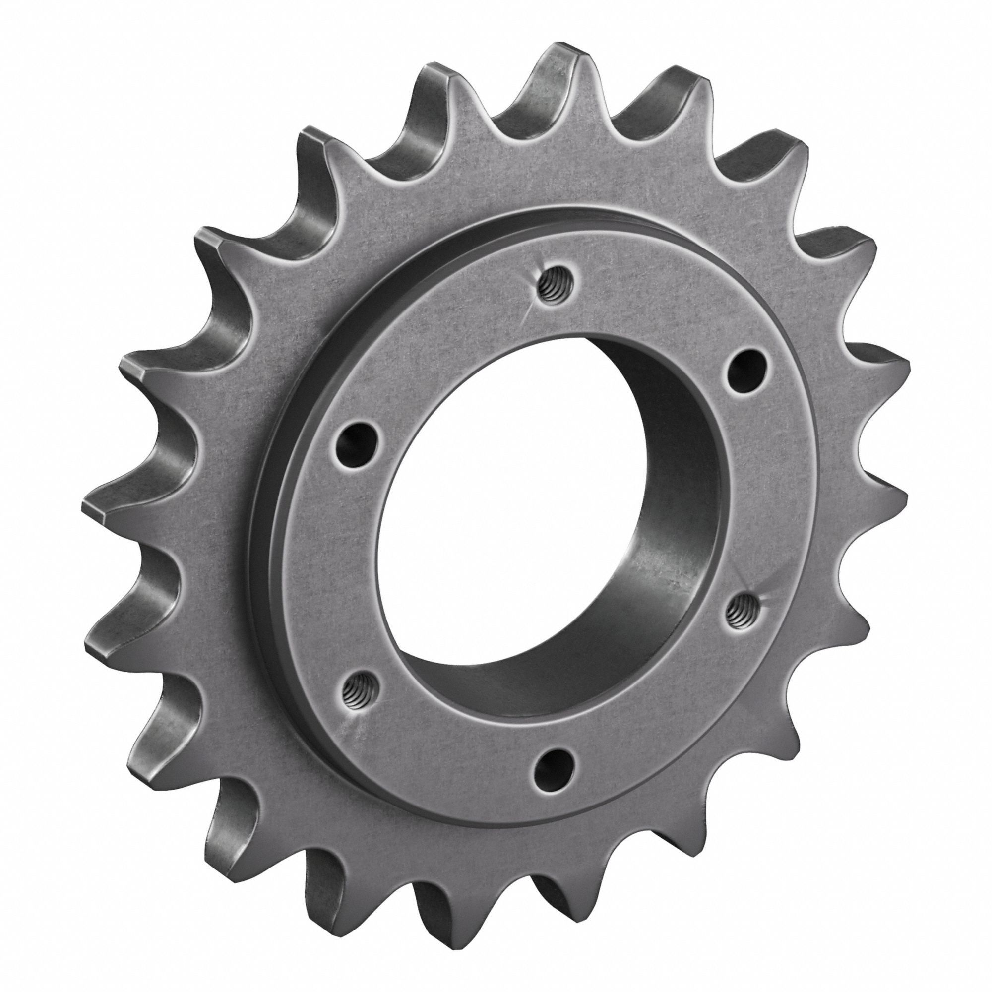 Sprocket: For 60 Chain, 20 Teeth, 4.794 in Pitch Dia, 5.19 in Outside Dia, Steel