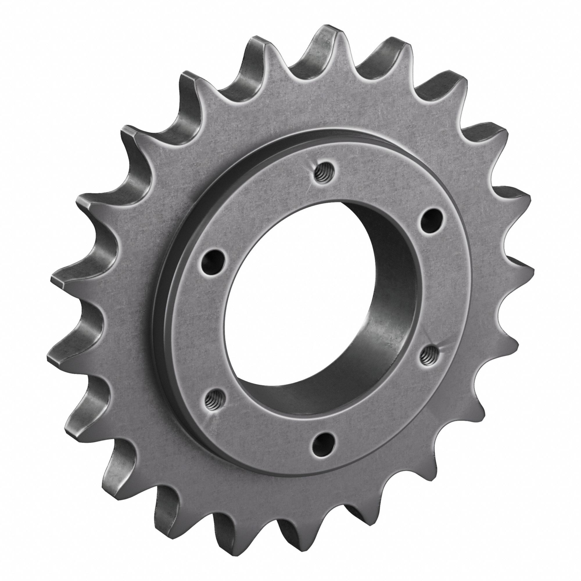 Sprocket: For 60 Chain, 21 Teeth, 5.032 in Pitch Dia, 5.43 in Outside Dia, Steel