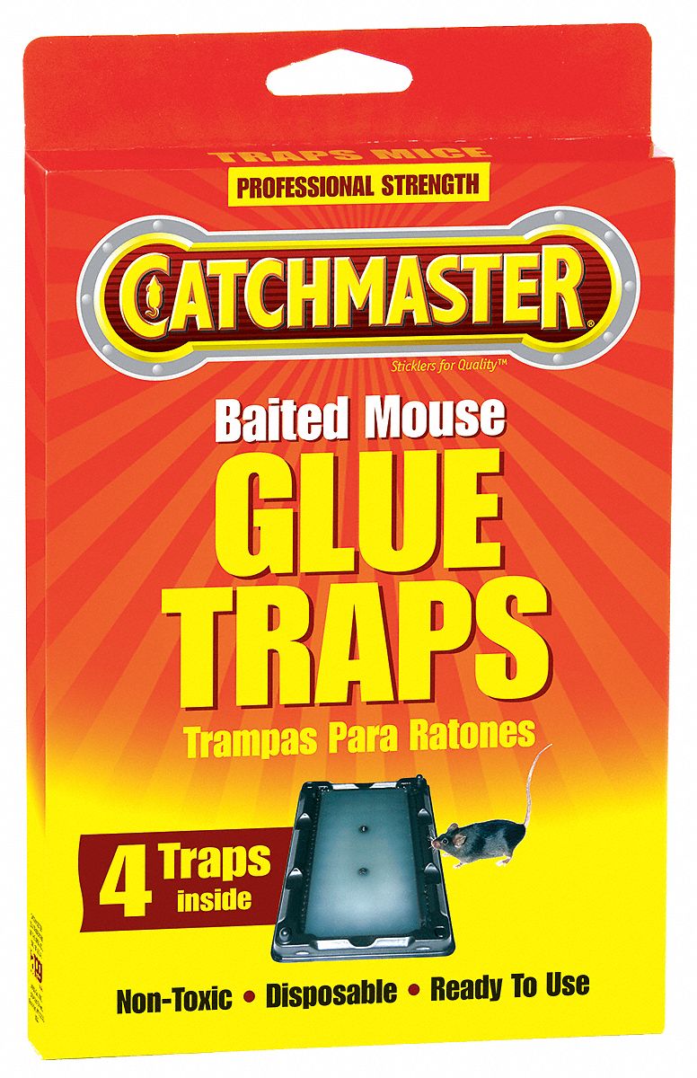 CATCHMASTER 104 Glue Trap, 5-1/4 In. L, 3-1/2 In. W, PK 4 - NEW