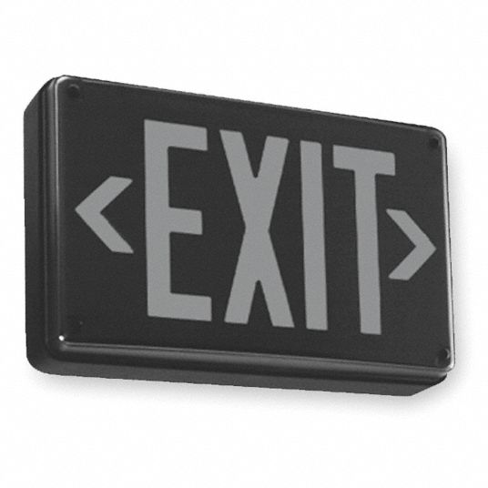 Lithonia Lighting Number Of Faces 1 Led Exit Sign Black Aluminum Letter Color Red 5yb73 Lv S 1 R 1 277 El N Um 4x Grainger