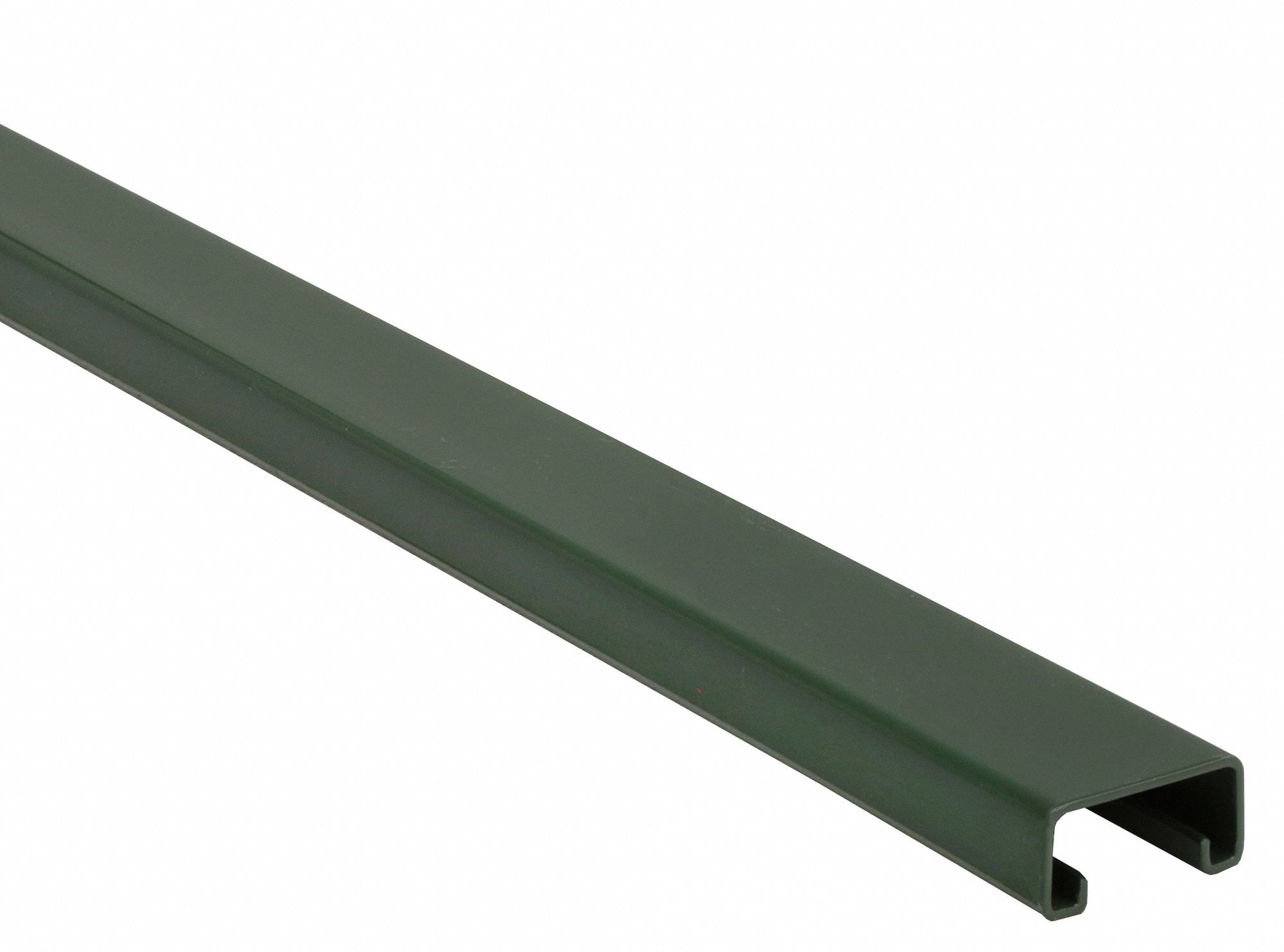 STRUT CHANNEL - SOLID WALL, STEEL, PAINTED, 14 GA GAUGE, 10 FT OVERALL L, GREEN