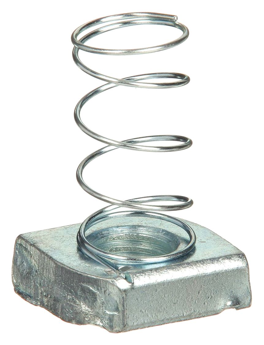 SPRING NUT, ⅝"-11 THREAD SIZE, ⅝ IN BOLT SIZE, STEEL, ELECTROPLATED