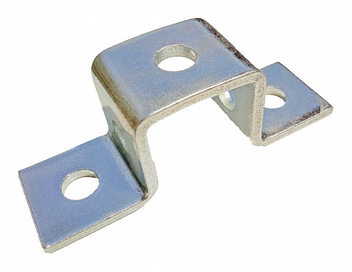 GRAINGER APPROVED Channel U Fitting, Steel, Electro Galvanized Finish