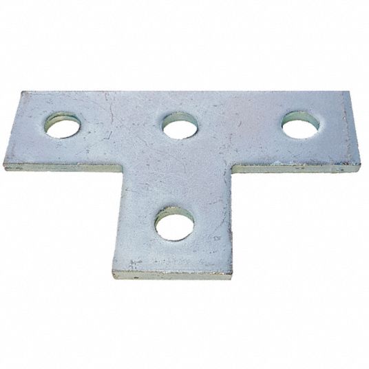 GRAINGER APPROVED Channel Flat Plate, Steel, Electro Galvanized Finish