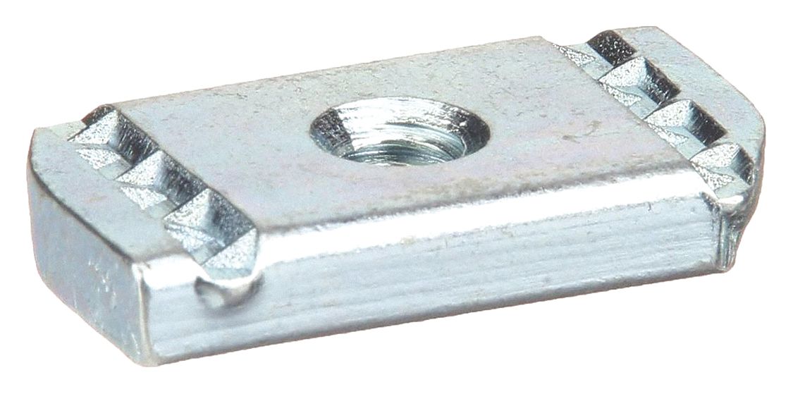 STANDARD NUT, 1/4"-20 THREAD SIZE, ¼ IN BOLT SIZE, GALVANIZED STEEL