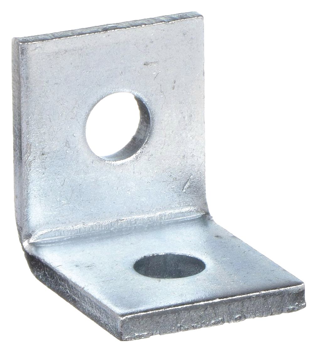 CORNER CONNECTOR, 90 DEGREES, 2 HOLES, 9/16 IN HOLE DIAMETER, STEEL