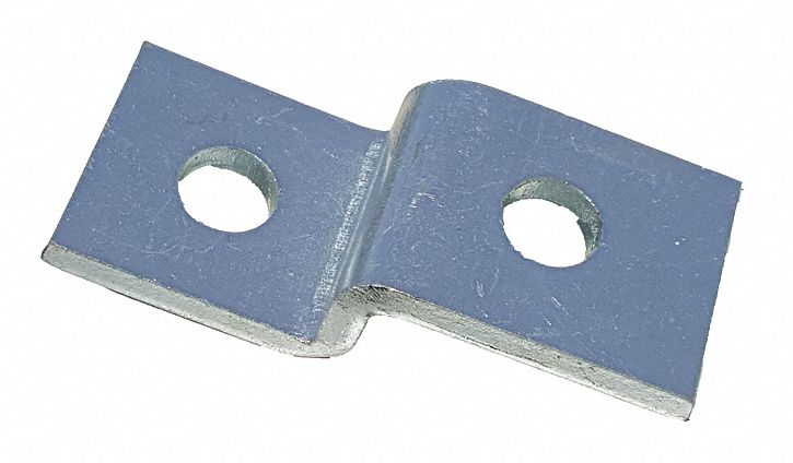 GRAINGER APPROVED Steel Channel Z Bracket, Electro Galvanized Finish