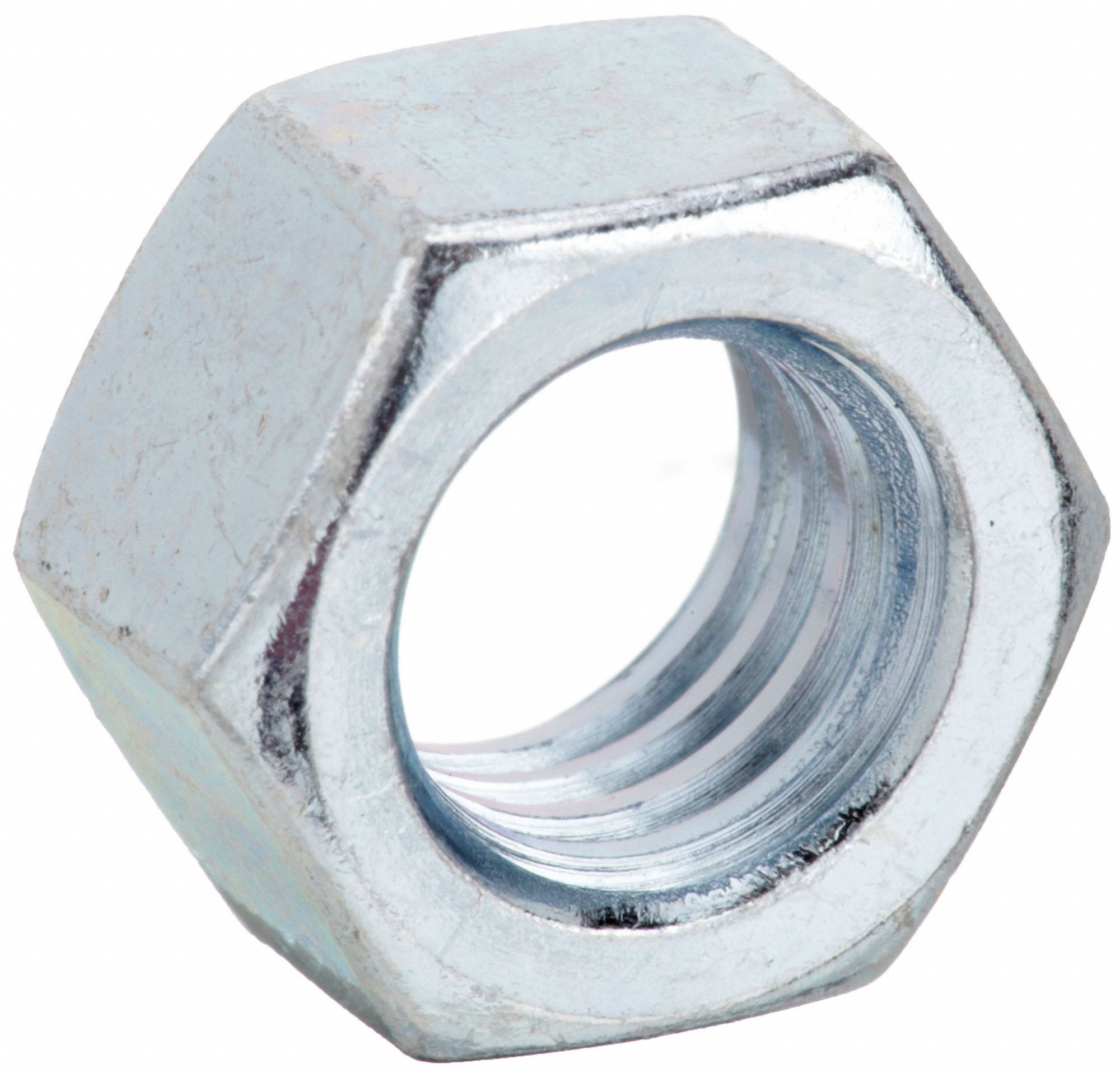 HEX NUT, 3/8"-16 THREAD SIZE, ⅜ IN BOLT SIZE, GALVANIZED STEEL