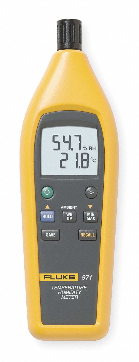 Temperature Humidity Meter: Onboard, Data Logging, 5% to 95% Humidity, -4° to 140°F