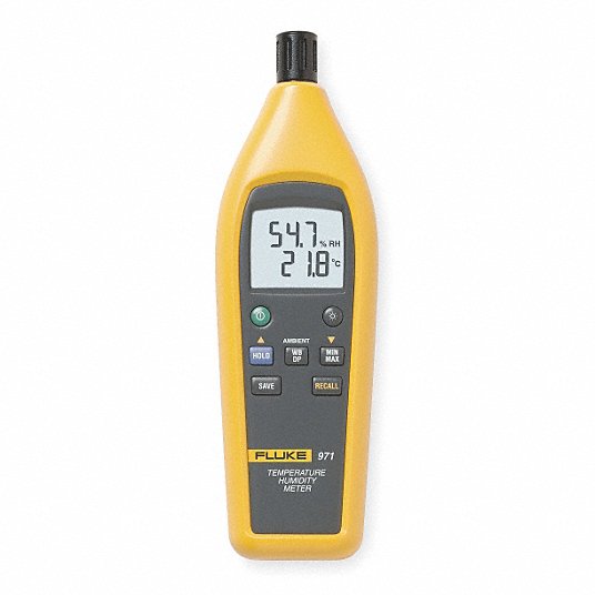 Temperature Humidity Meter: Onboard, Data Logging, 5% to 95% Humidity, -4° to 140°F