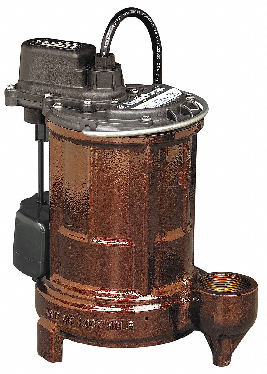 Submersible Sump Pump, 1/3 HP Grainger