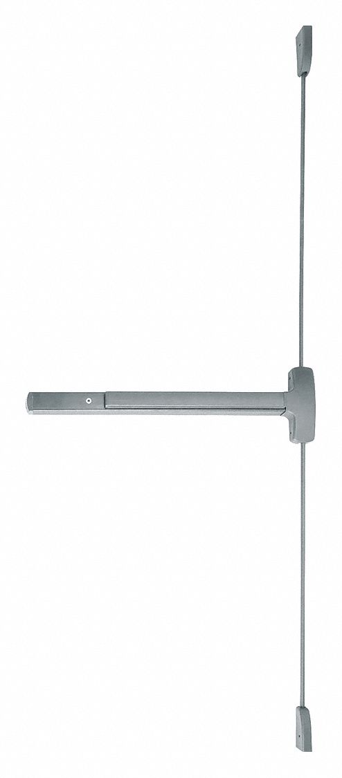 Surface Vertical Rod: 3 ft Max Door Wd, Aluminum