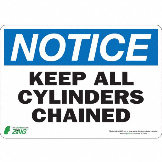 Notice Sign, Polyester, Rectangle, English - Grainger