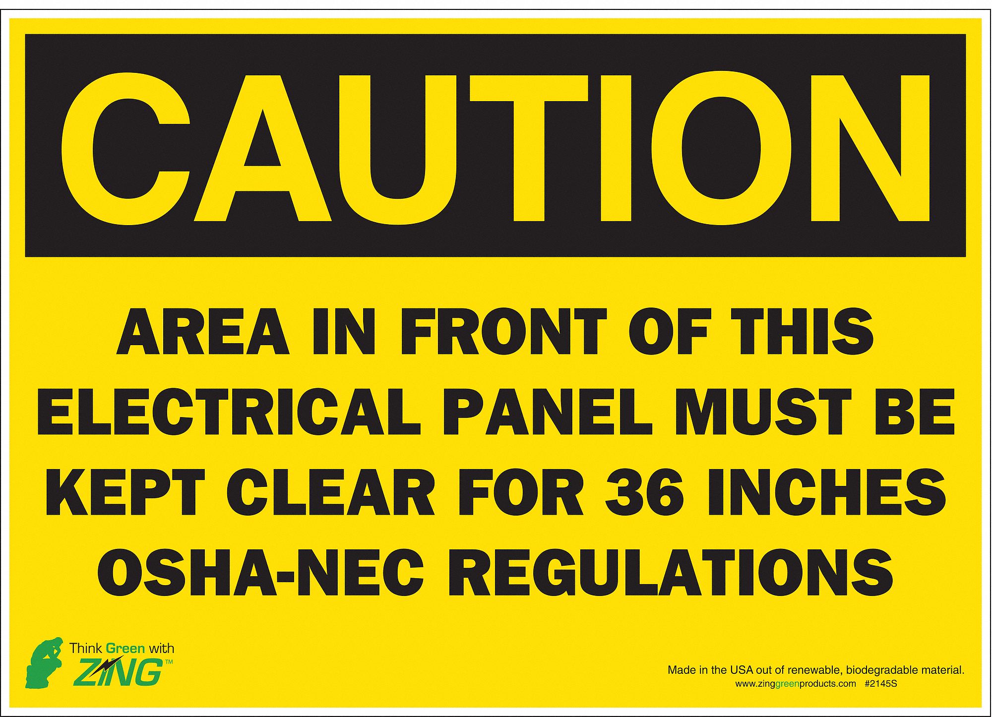 CAUTION SIGN, POLYESTER, RECTANGLE, ENGLISH, 14 X 10 IN