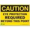 Caution: Eye Protection Required Beyond This Point Signs