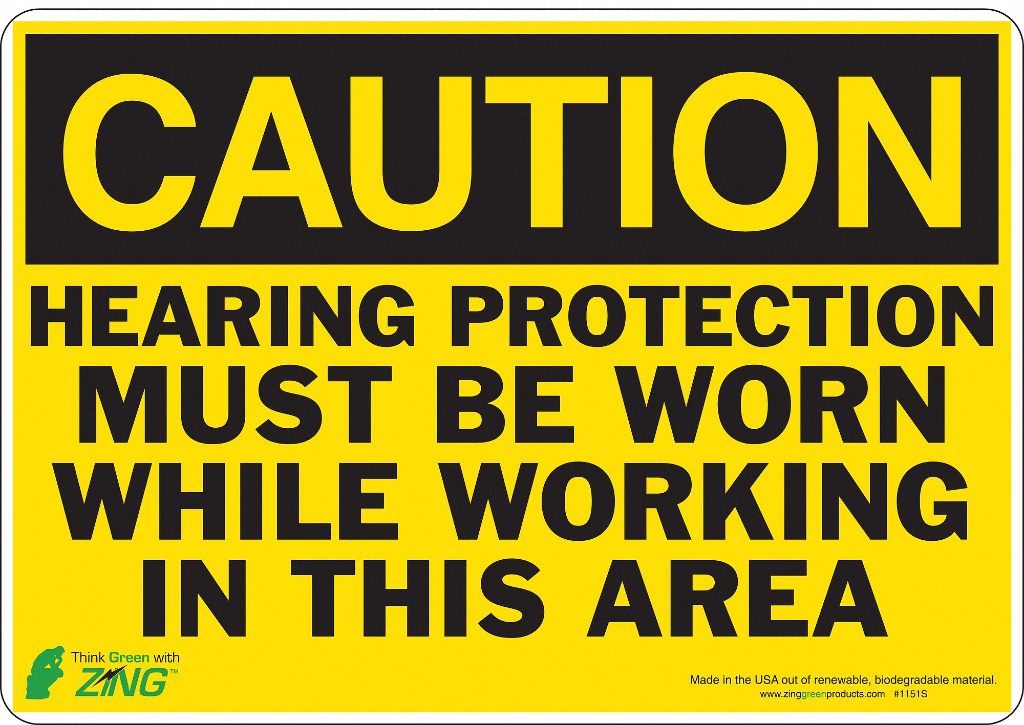 Caution Sign, Polyester, Rectangle, English - Grainger