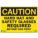 CAUTION SIGN, PLASTIC, HOLE MOUNT, 7 X 10 IN, 0.065 IN THICK, HARD HAT & SAFETY GLASSES REQUIRED BEYOND THIS POINT