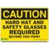 Caution: Hard Hat and Safety Glasses Required Beyond This Point Signs