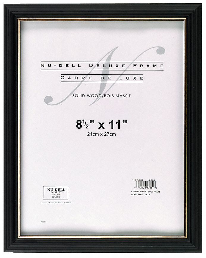 DELUXE DOCUMENT FRAME 8.5X11 BLACK