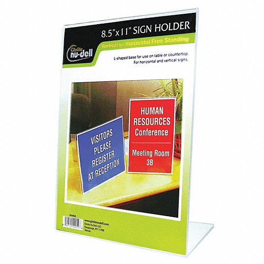 Sign Holder: Freestanding Mounting, 8-1/2W x 11 in H