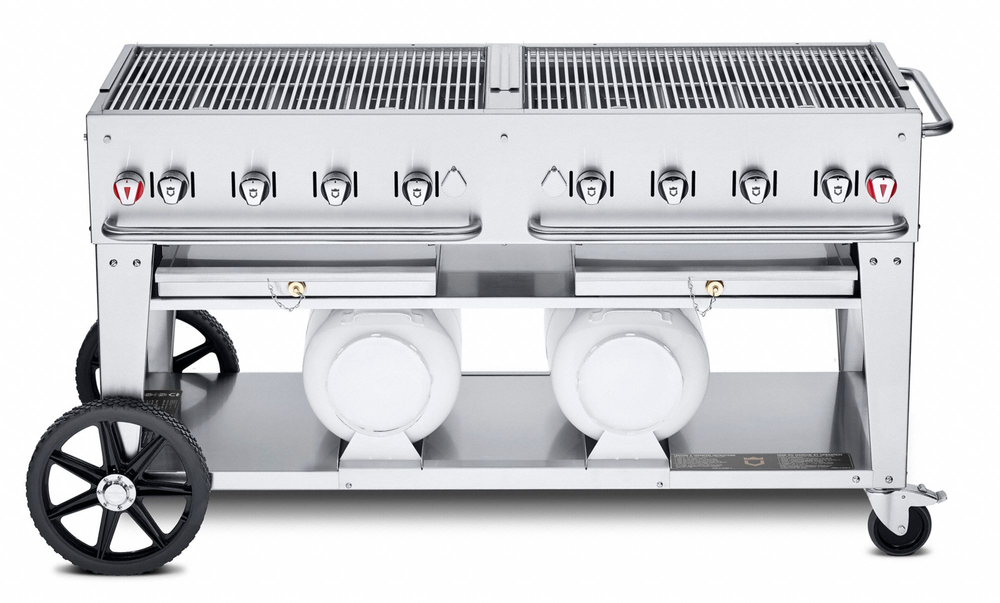 Gas Grill: Propane, 8 Burners, 129, 000 BtuH Heating Capacity, 36 in Overall Ht, 28 in Overall Dp