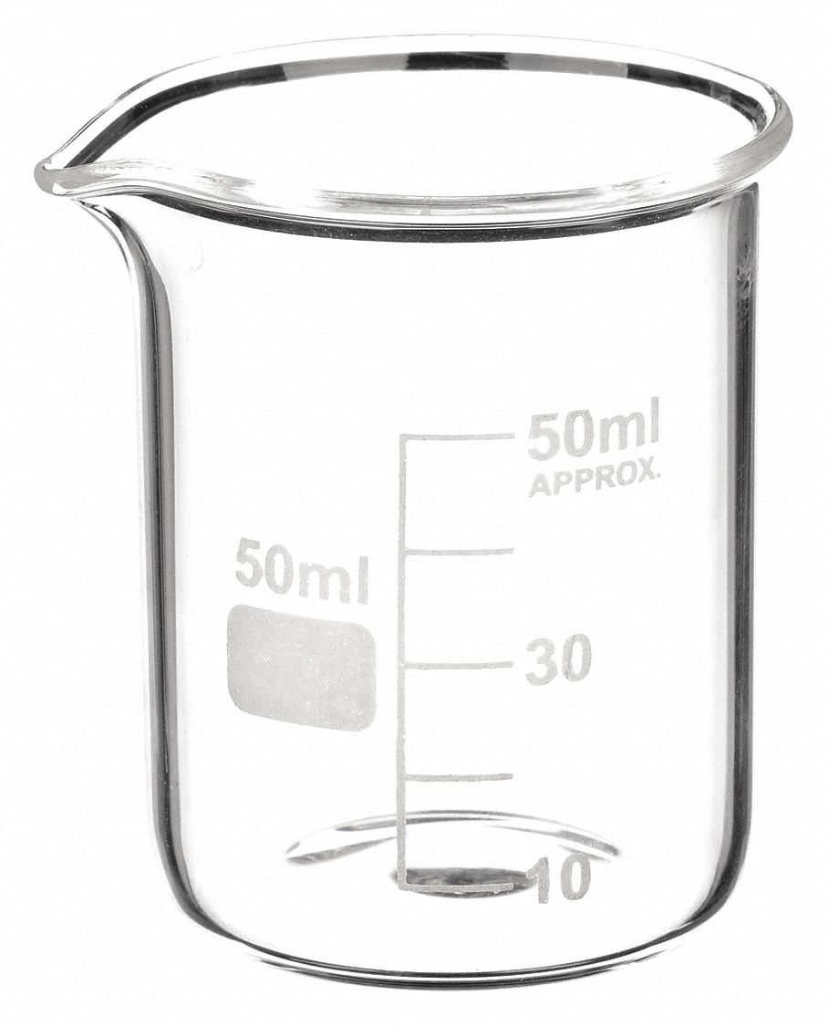 BEAKER,LOW FORM,GLASS,50ML,PK 12