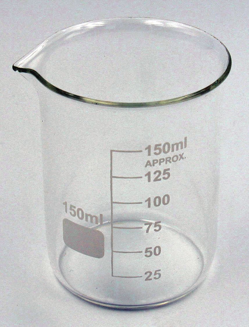 LAB SAFETY SUPPLY Beaker Glass, 5.1 oz Labware Capacity English