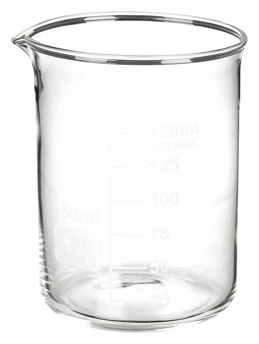 BEAKER,LOW FORM,GLASS,150ML,PK 12