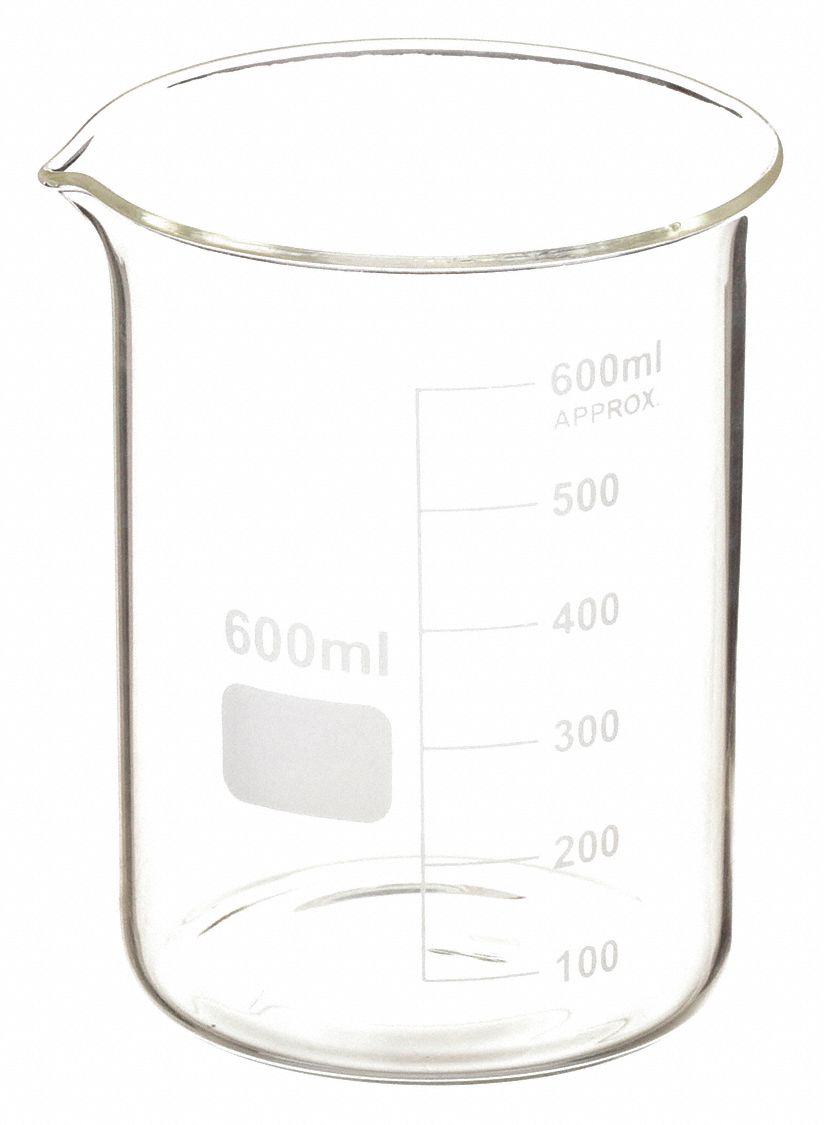 BEAKER,LOW FORM,GLASS,600ML,PK 6