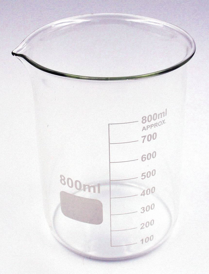Lab Safety Supply Glass Beaker Low Form 100 To 800ml 6 Pk