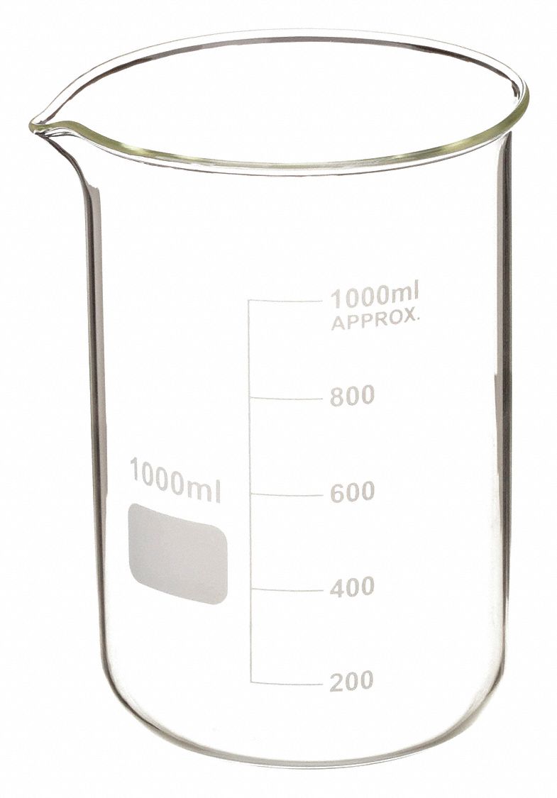 BEAKER,LOW FORM,GLASS,1000ML,PK 6