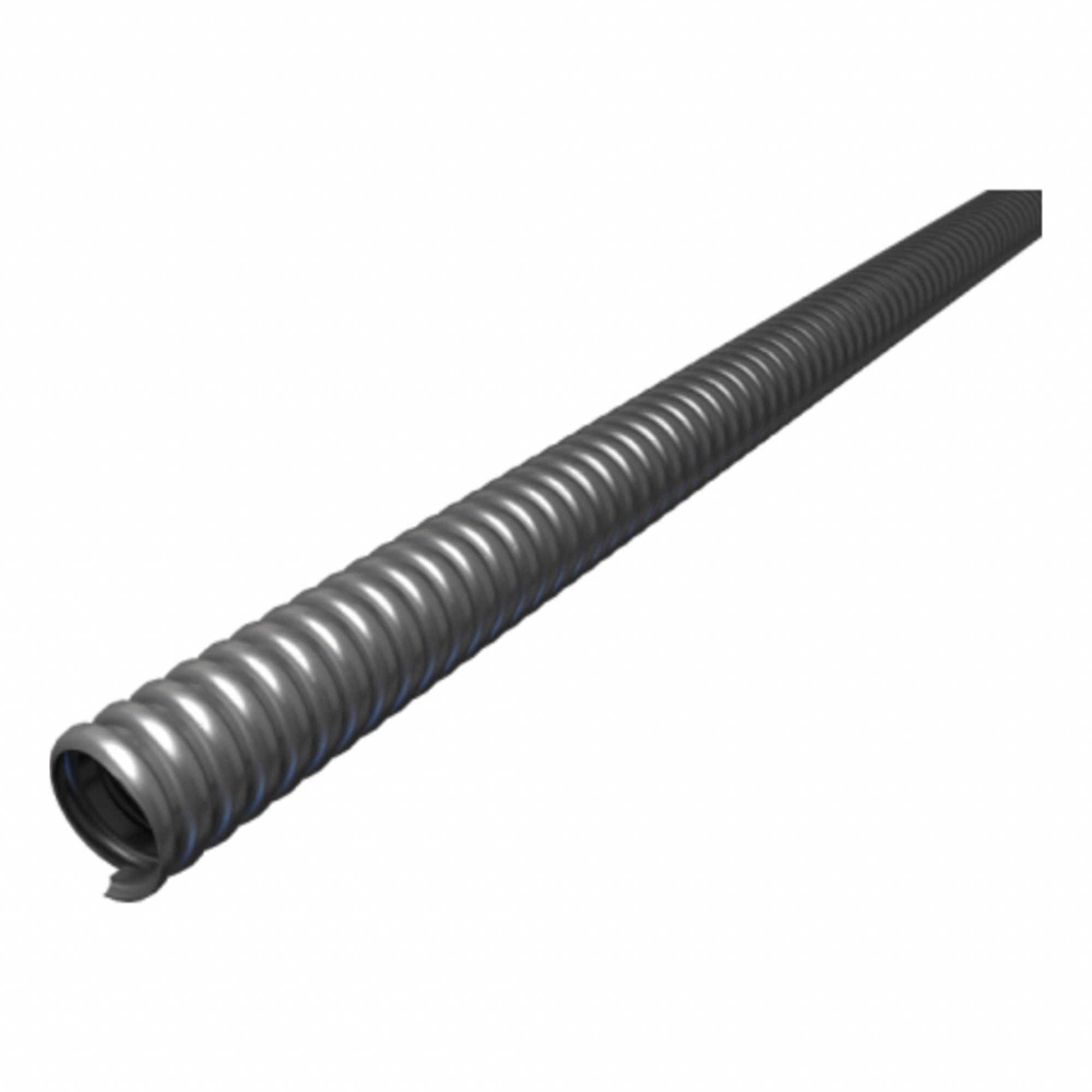 Flexible Metal Conduit - Reduced Wall: 1 1/4 in Trade Size, 50 ft Overall Lg, Aluminum