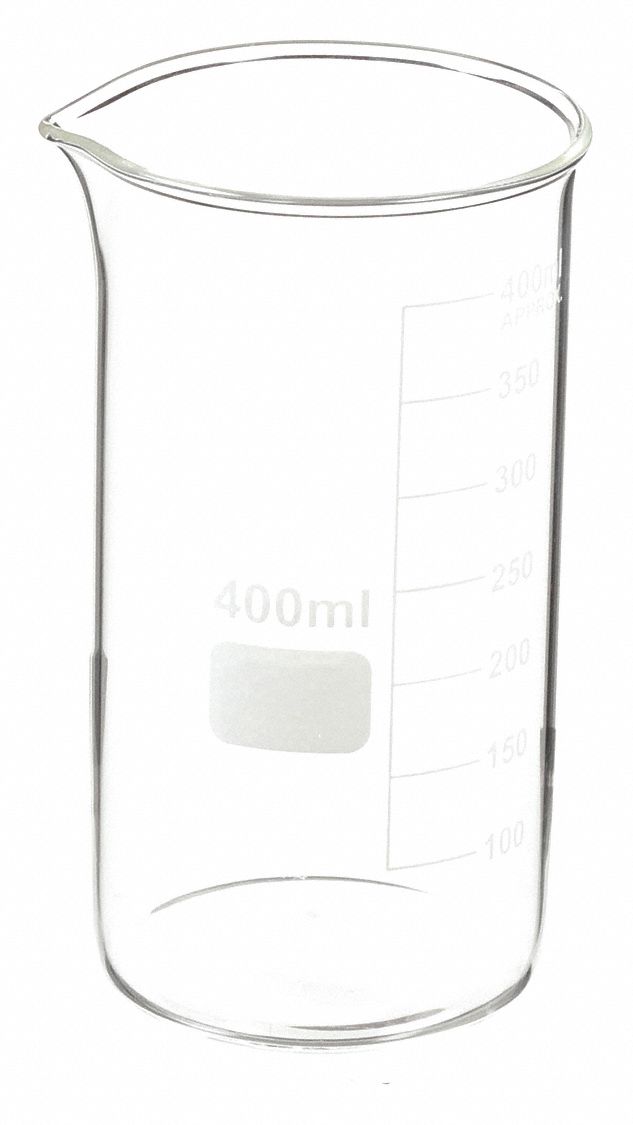 BEAKER,TALL FORM,GLASS,400ML,PK 12