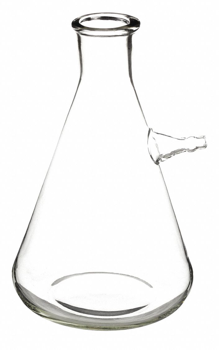 BOILING FLASK, 1 L CAPACITY, 33.8 FL OZ CAPACITY, 235 MM OVERALL H, STOPPER, NO CLOSURE, 2 PK