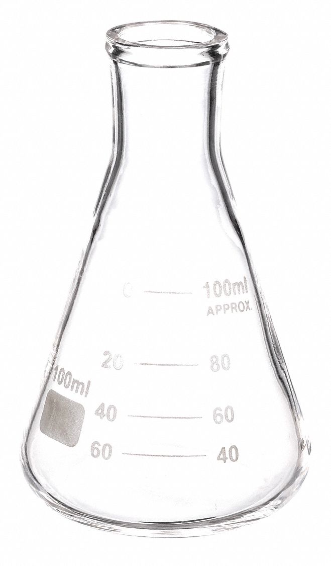 FIOLE ERLENMEYER VERRE,100ML,PQ12