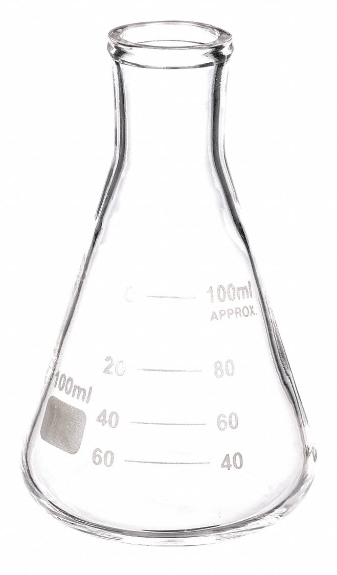 FLASK,ERLENMEYER,GLASS,100ML,PK12