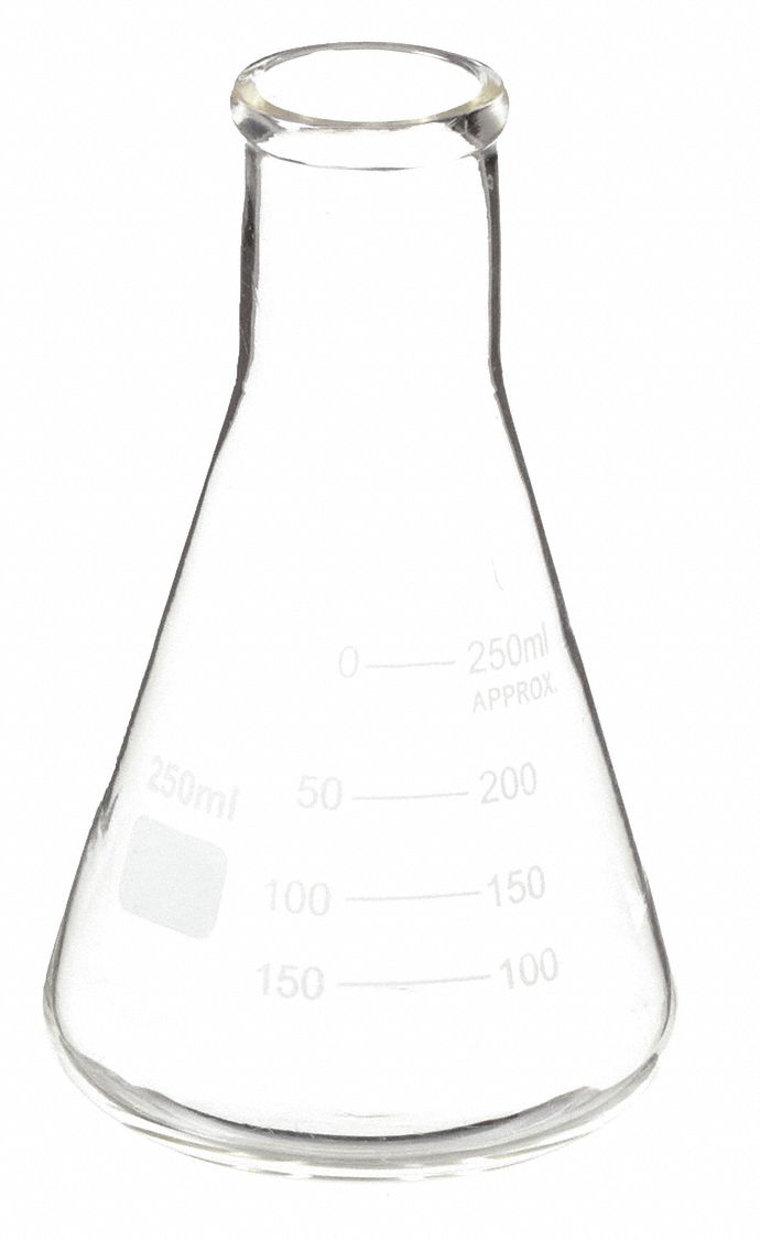 FLASK,ERLENMEYER,GLASS,250ML,PK12