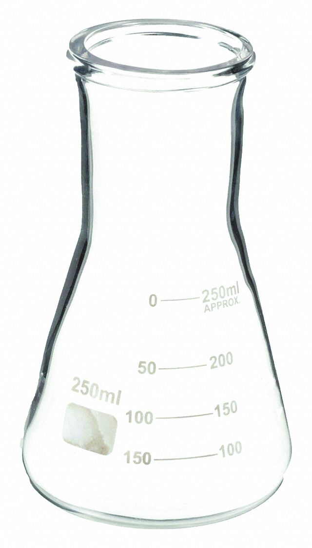 FLASK,ERLENMEYER,GLASS,250ML,PK12