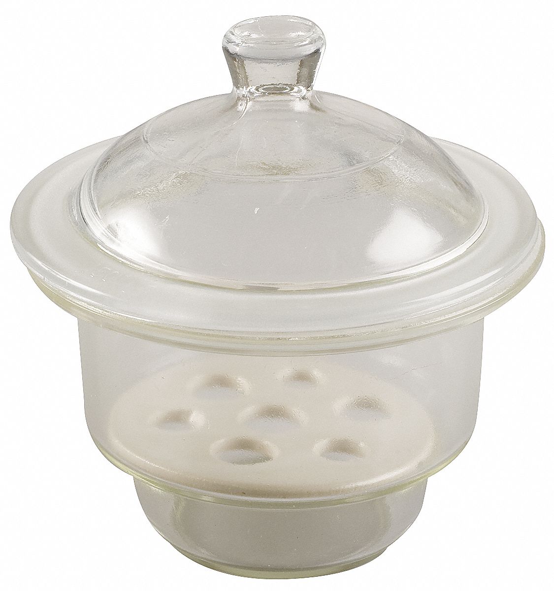 Pack of 1 Lab Desiccator with Porcelain Plate,210mm/8.27inch Adamas-Beta Amber Glass Desiccator Jar