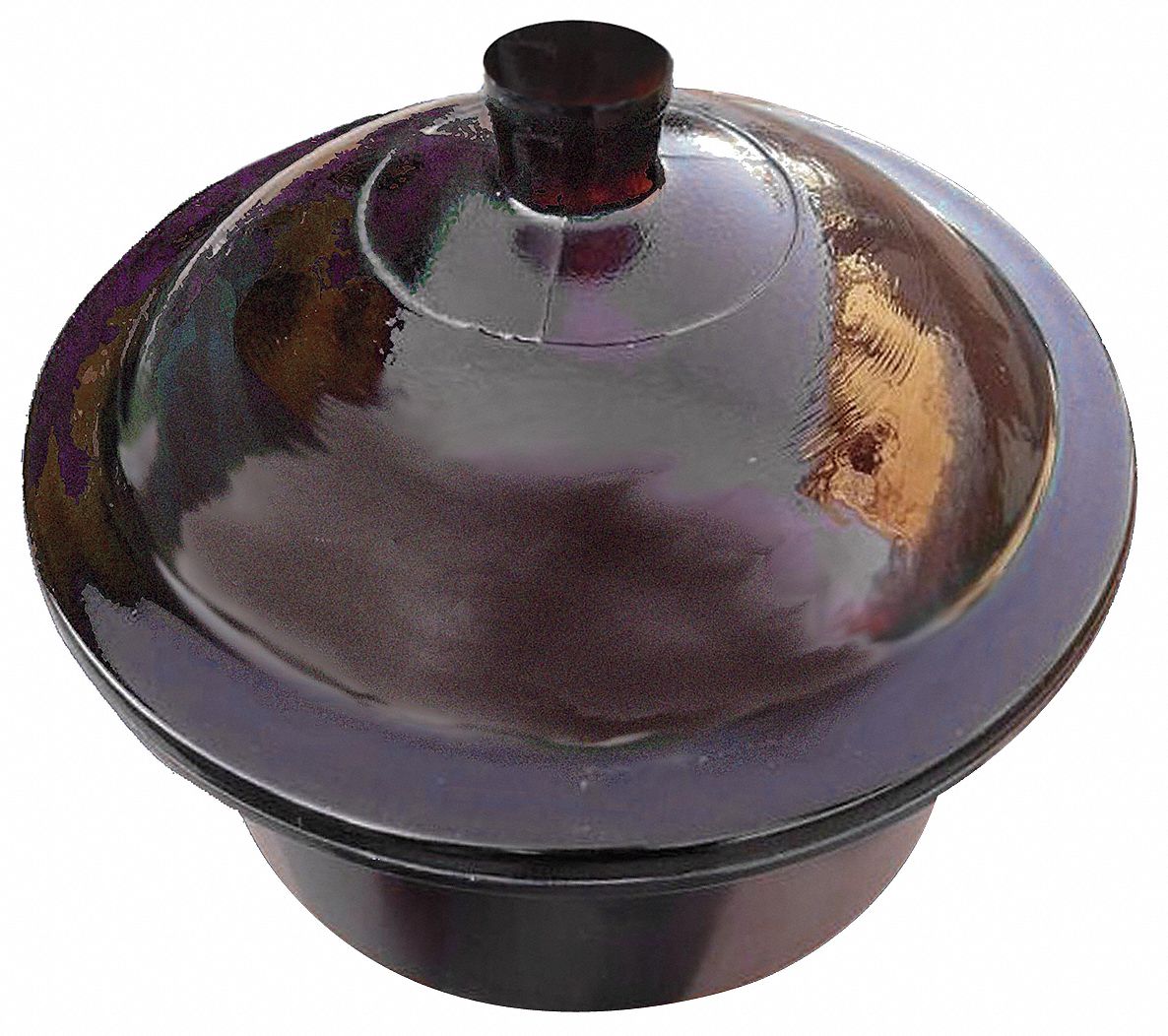 Desiccator: Non-Vacuum, Round, Glass/Porcelain, 6 1/4 in Overall Dia, 7 1/4 in Overall Ht, 1 Shelves