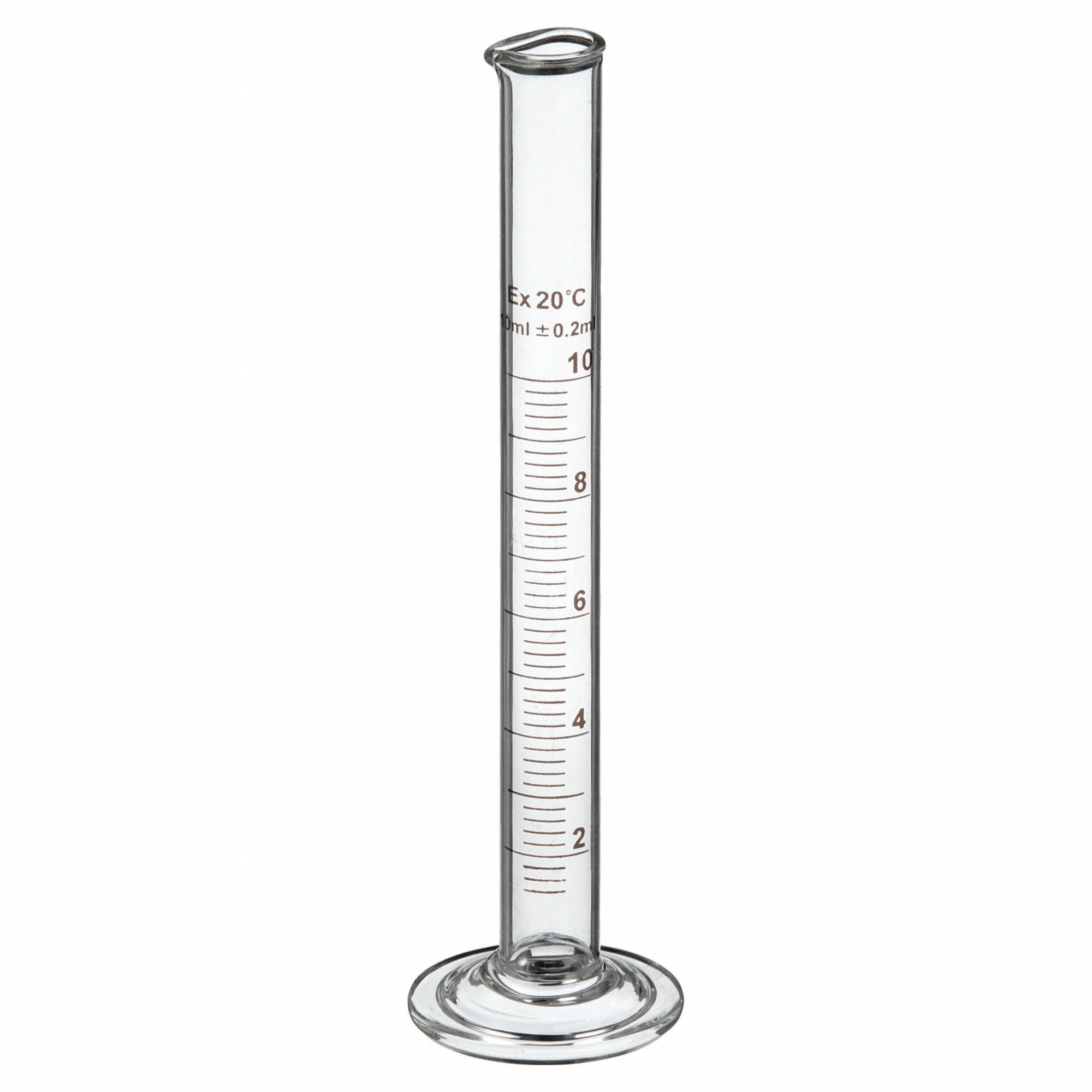 Glass, 10 Ml Capacity - Ml, Graduated Cylinder - 5yhx8