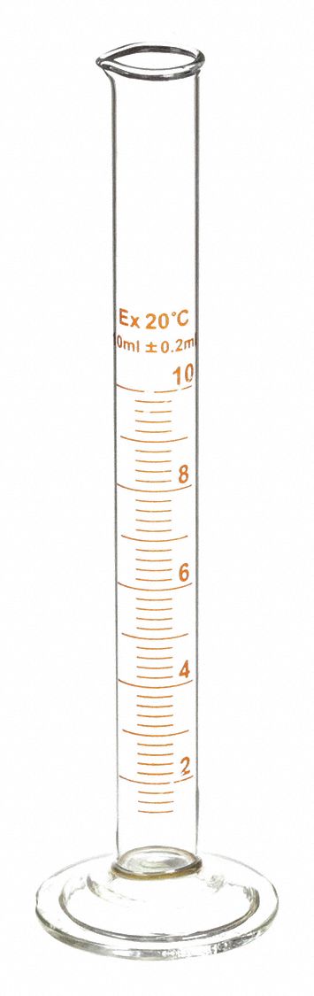 Lab Safety Supply 10 Ml Labware Capacity Metric 1 To 10ml Graduated Cylinder 5yhx85yhx8 3599