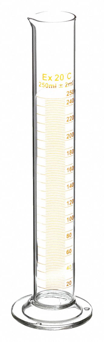 Graduated Cylinder, Borosilicate Glass, 250 ml - Norchemist