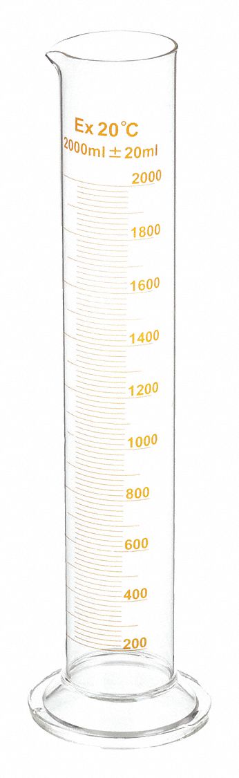 GRADUATED CYLINDER,2000ML,GLASS