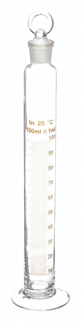 GRADUATED CYLINDER,100ML,GLASS,PK12