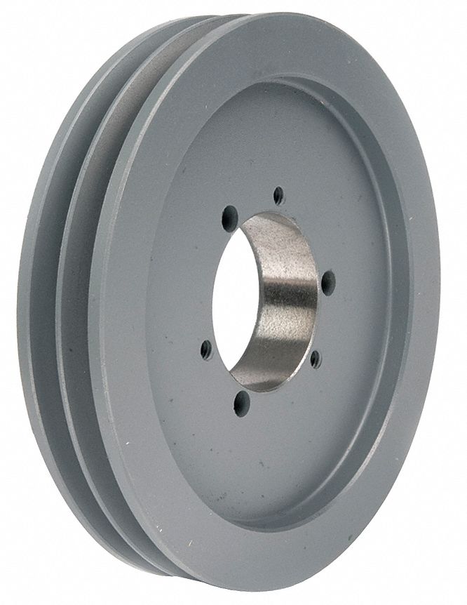 V-Belt Pulley: B90, 2 Groove, 9.35 in OD, Bushed Bore, SK, Quick Detachable